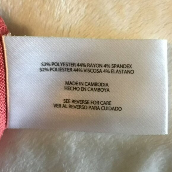 Orvis Knit Top Women's Sz Medium Cap Sleeve Relaxed V-Neck Rust Orange Hem Slits - Picture 10 of 13